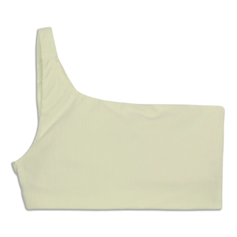 Ribbed Asymmetrical Yoga Bra - Resale